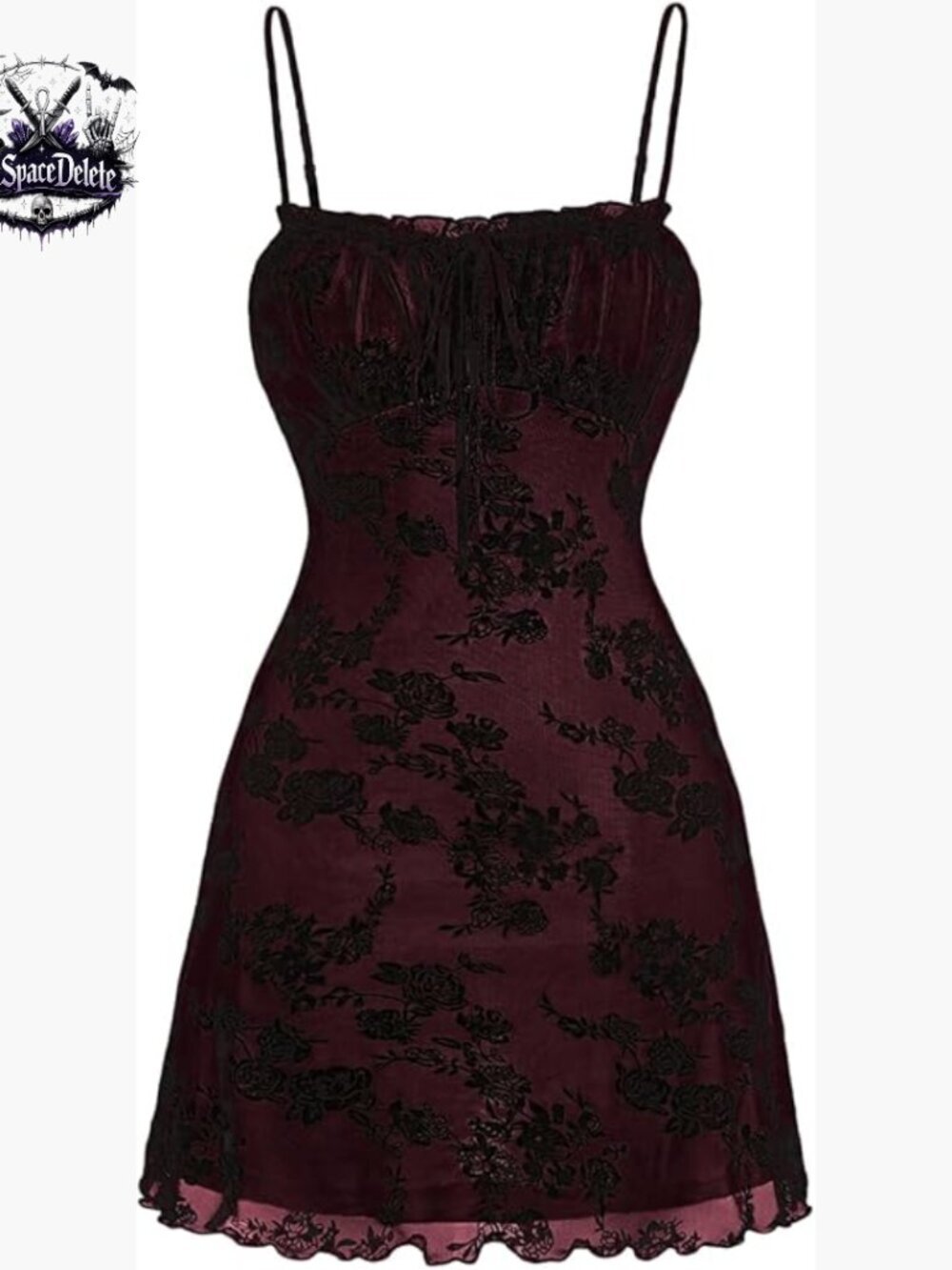 Floral Mesh Mini Dress Y2K Vintage Bodycon Spaghetti Strap Casual